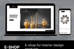 E-shop for interior design products